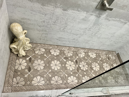 mosaic floor tile in step in shower mosaic floor tile in step in shower